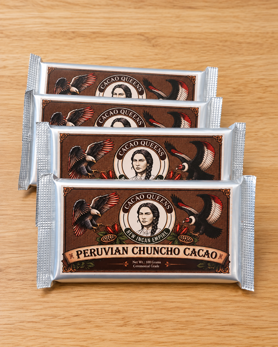 The Starter Pack - 4 × 100g Chuncho Cacao Bars
