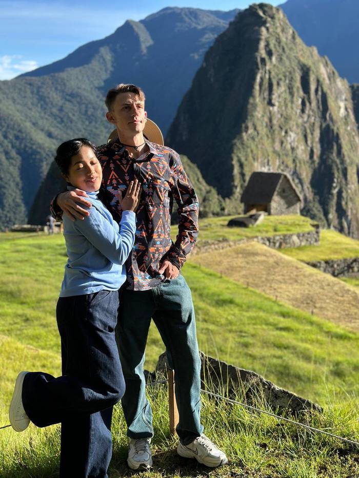 Austin and his wife in the Andes near Cusco