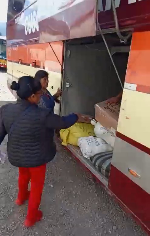 The bus that brings the cacao up from the jungle